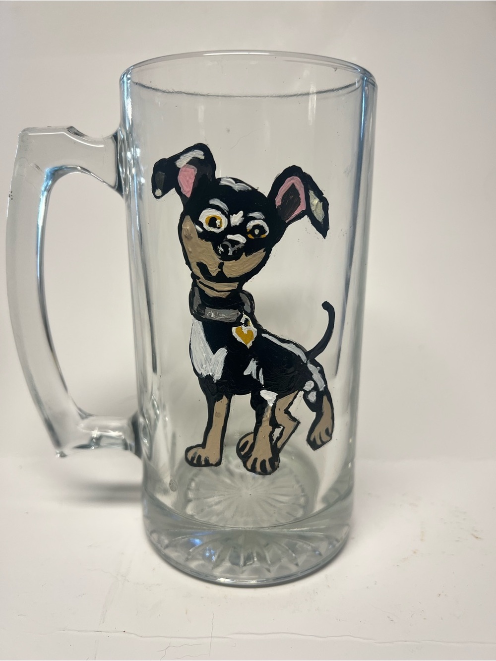 Hand-Painted Dog on Glass Product, Decorative Accent - Picture 3 of 6
